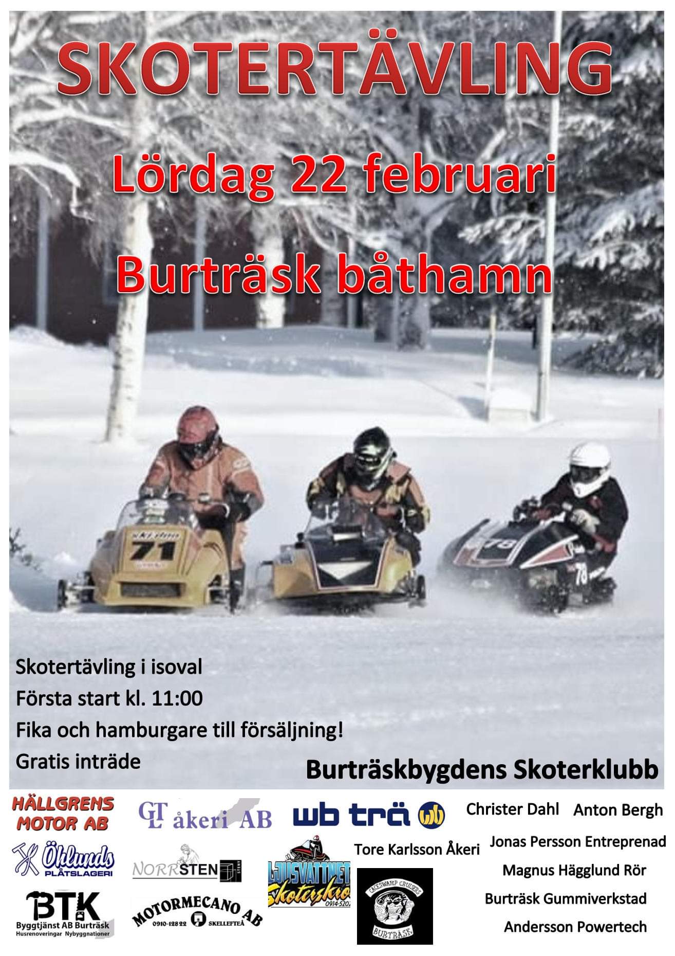 Skotertävling Burträsk båthamn